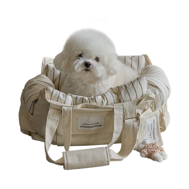 (PartirBag)新色発売 肌触りとお手入れが快適なcotton100%ペットバッグ(BEIGE)