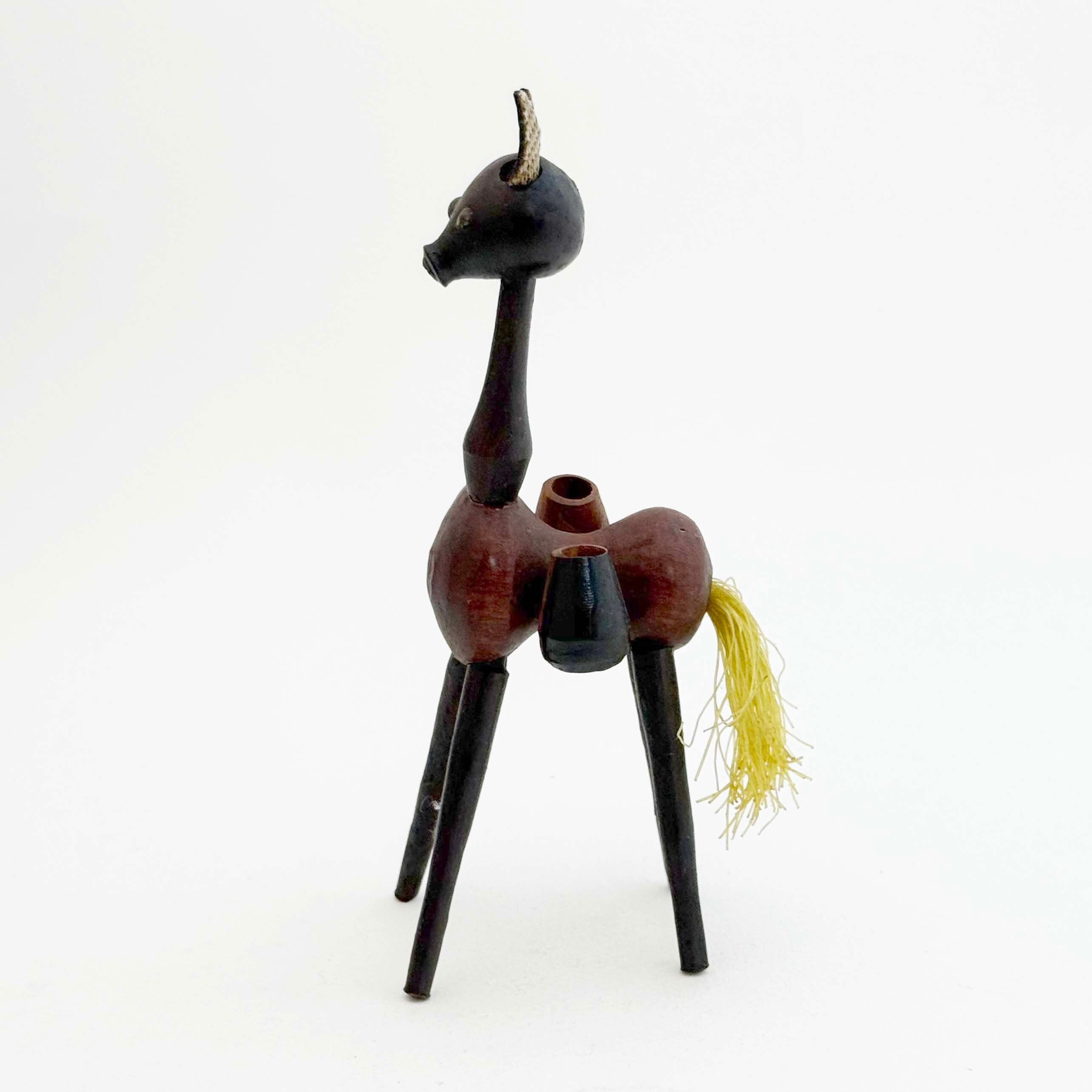 馬のヴィンテージ木人形（メキシコ製）