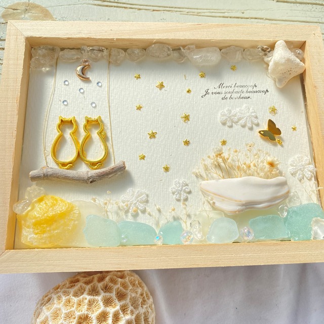 【両面作品】" 海辺のブランコで三日月を眺めて。"