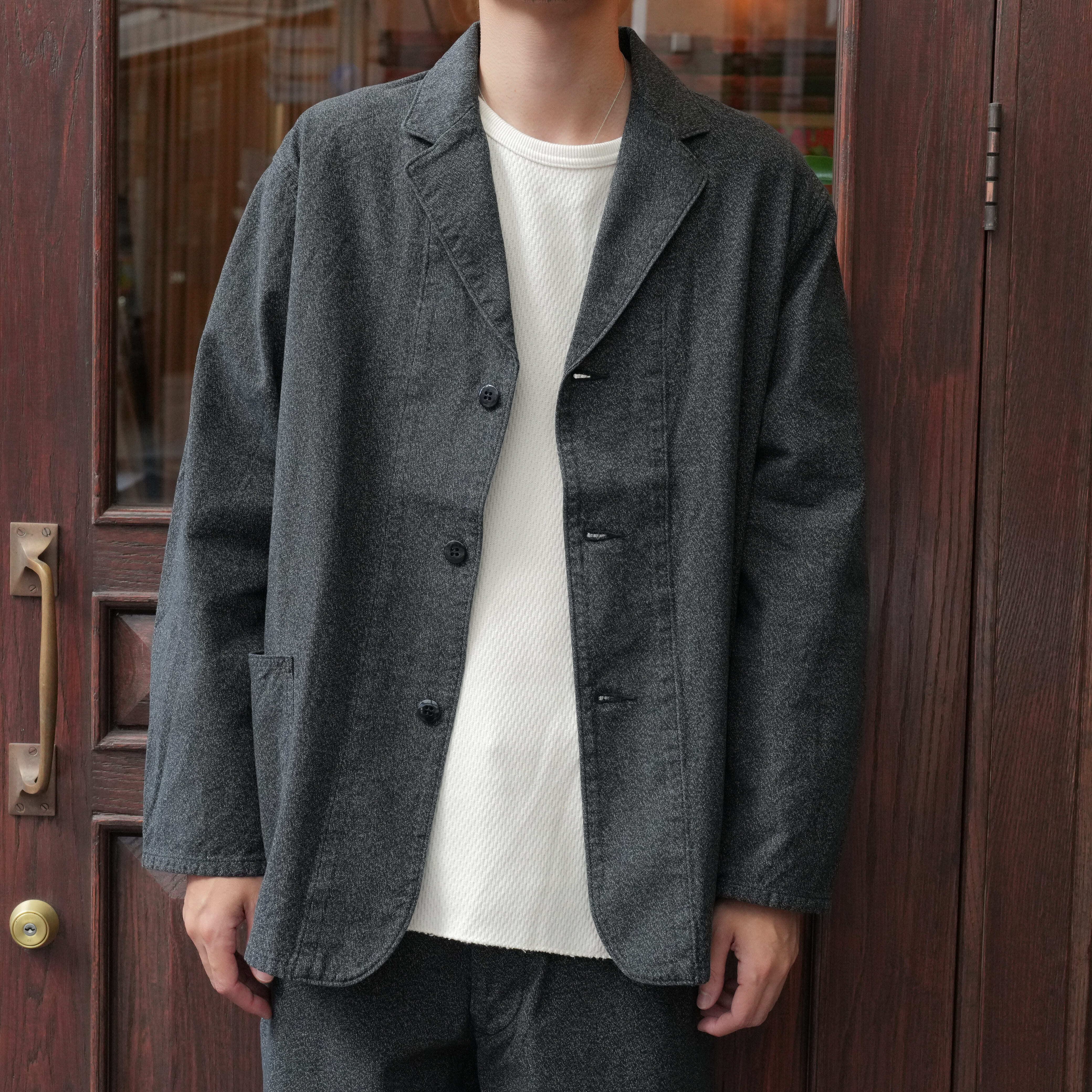 HERILL(へリル)25AW "Blackschambray Workjacket" -Black-