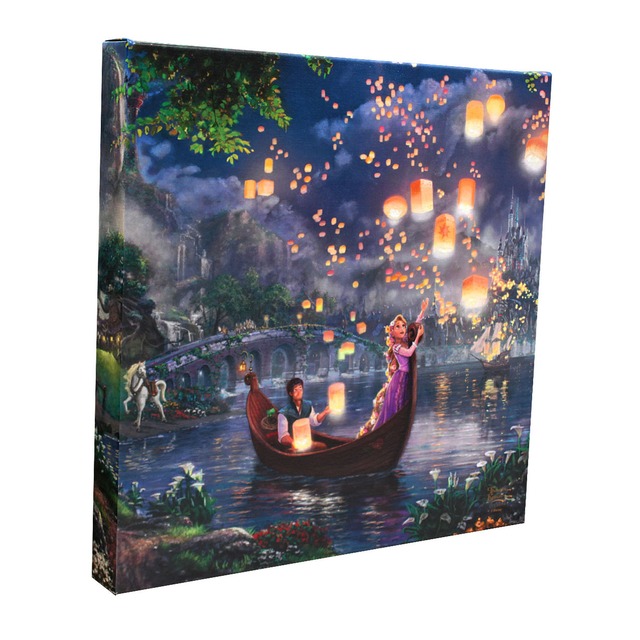 ディズニー「塔の上のラプンツェル」作品証明書 展示用フック付キャンバスジークレ