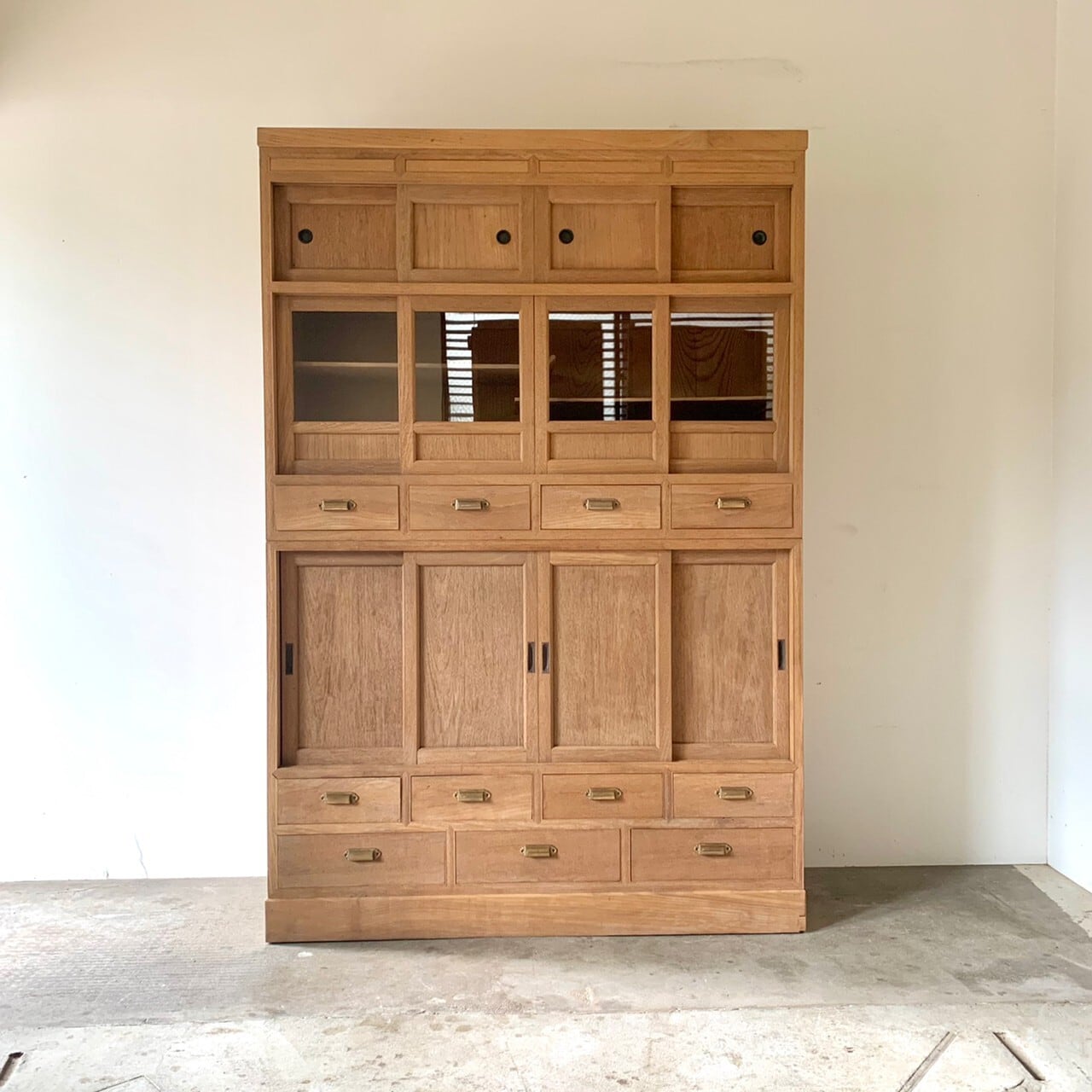 キャビネット　食器棚　水屋　古家具　0583