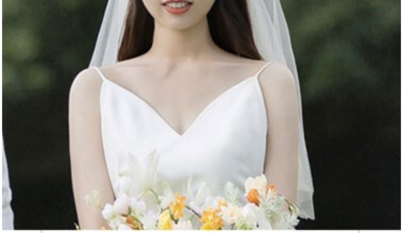 エレガント Vネック キャミソール ウェディングドレス 背中見せ 前撮り  