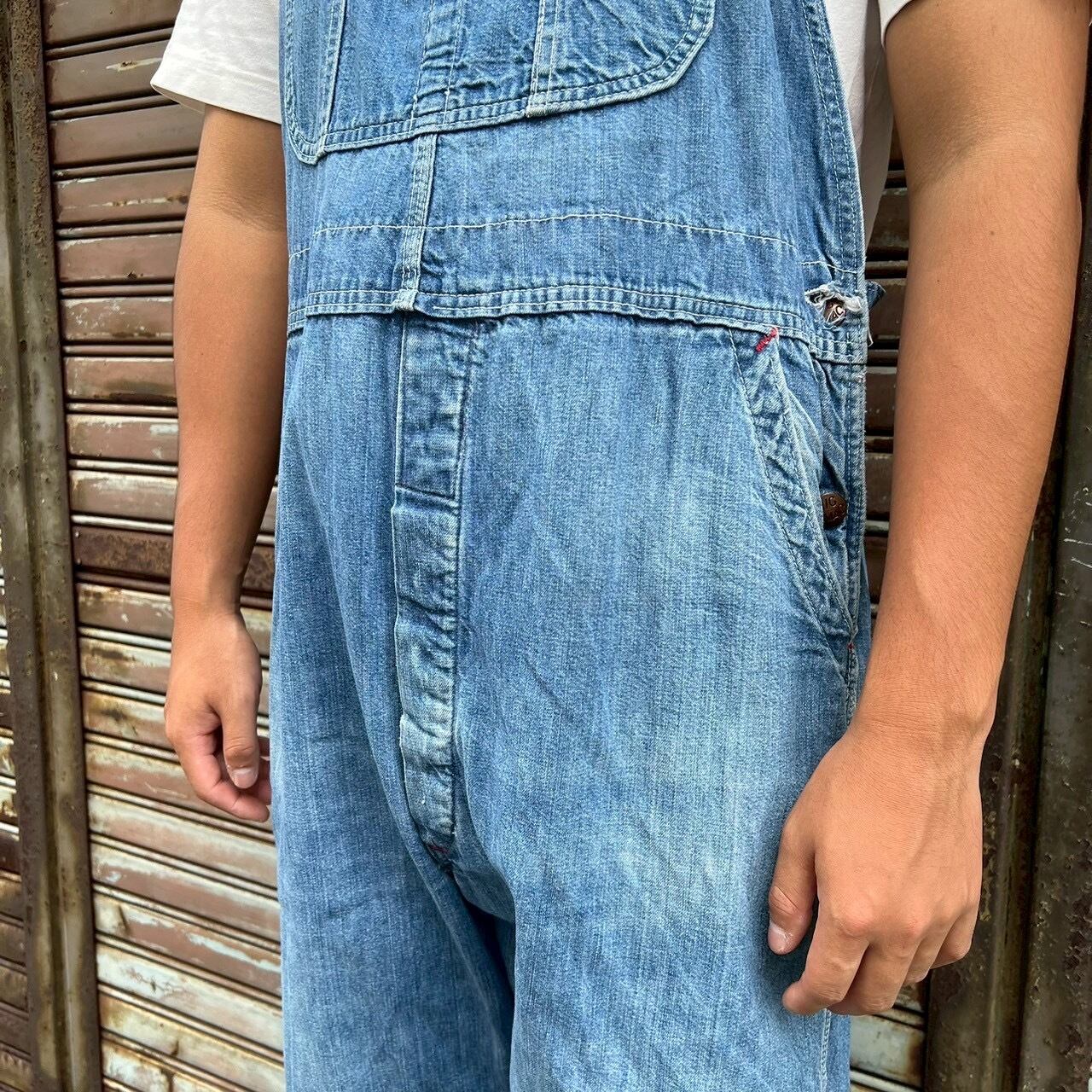 70s USA製 Big Mac オーバーオール ヴィンテージ W108cm XL インディゴ