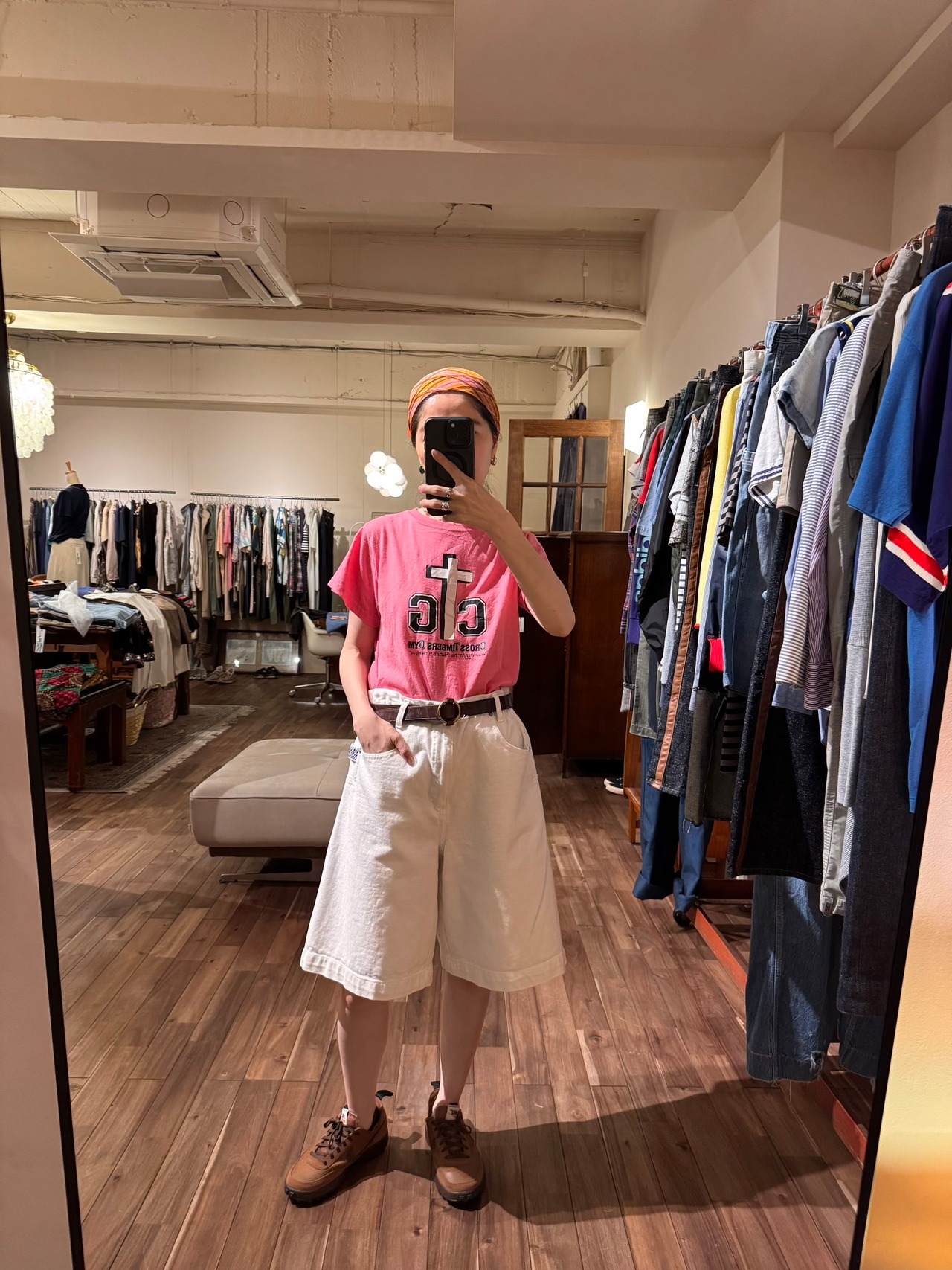 BEST ホワイトデニムハーフパンツ