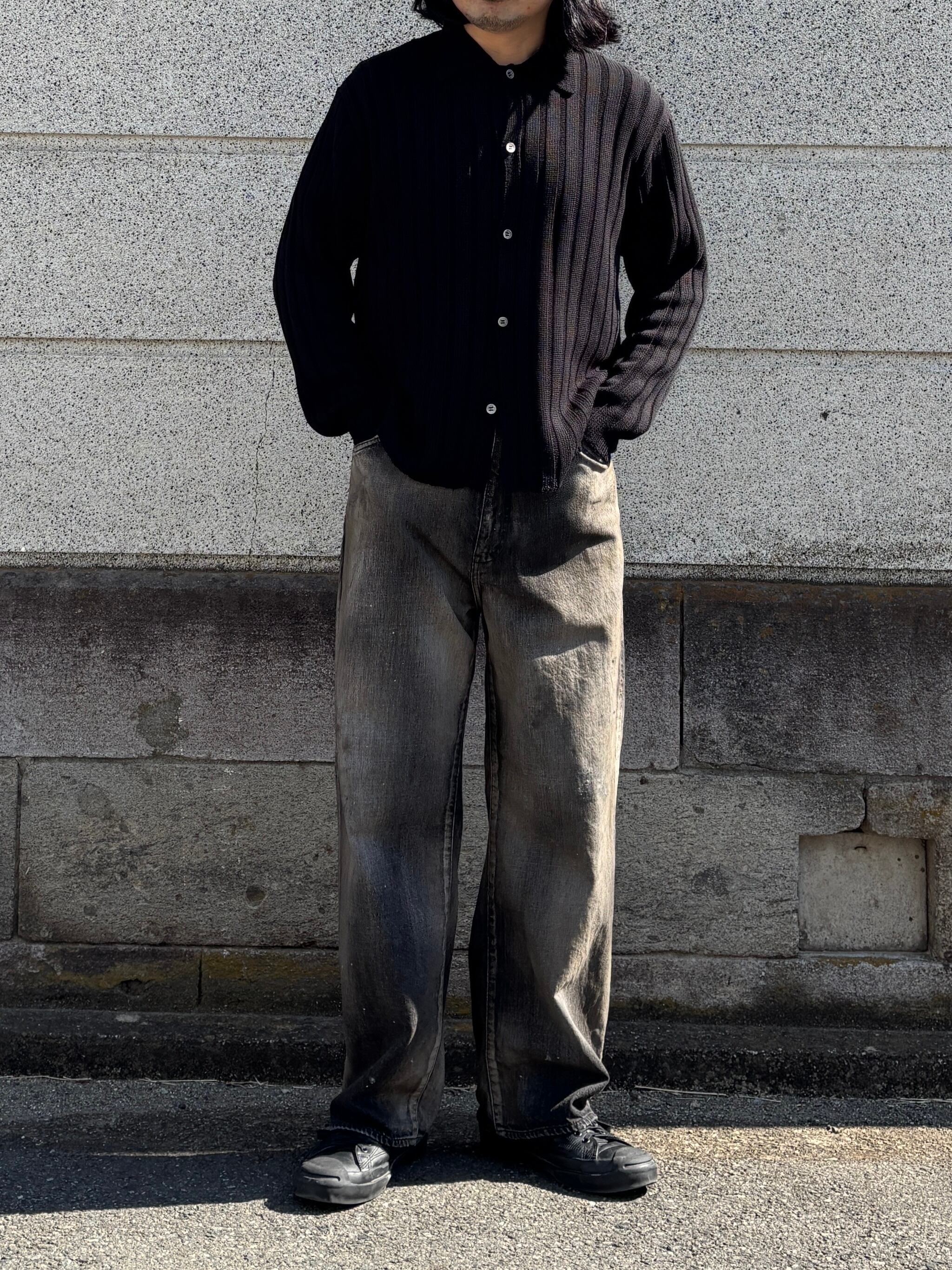 MATSUFUJI / Wide Rib Knit Shirt (BLACK) | THE MODERN AGE