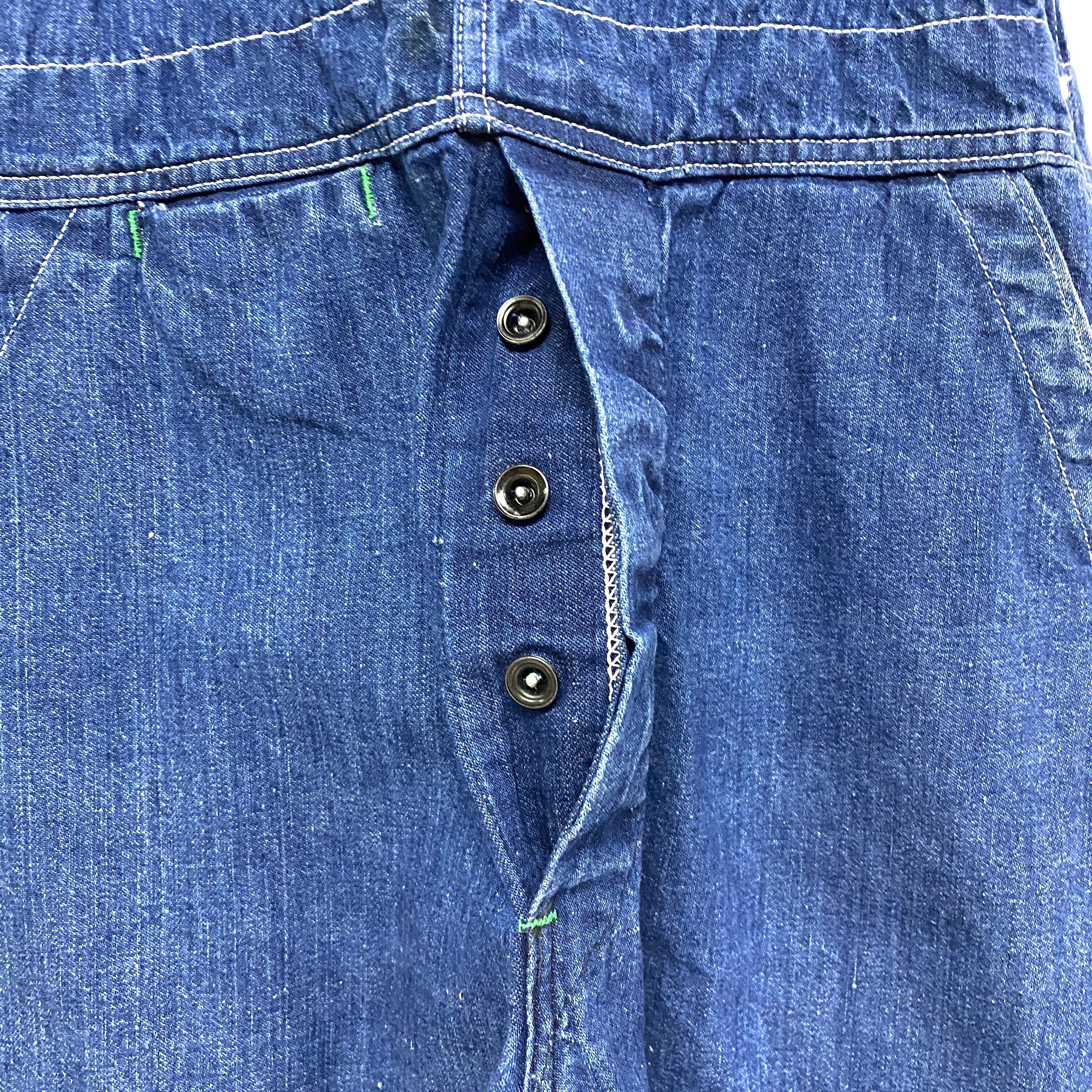 70〜80年代 RUGGED K デニム オーバーオール ヴィンテージ 濃紺 メンズ