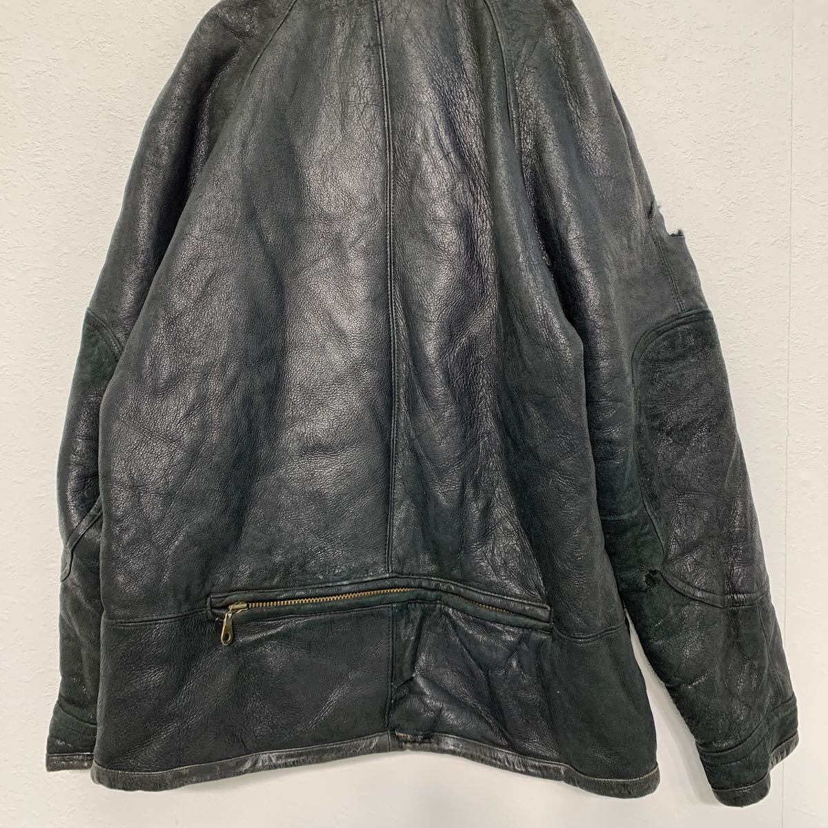 PROTOCOL レザー ジャケット XL ブラック プロトコル 革ジャン 裏ボア