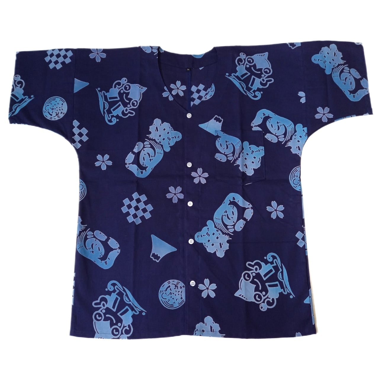 ツバメ 柿渋染め手ぬぐいノーカラージャケット 魚河岸 8371943dd944f27408e0972e010837