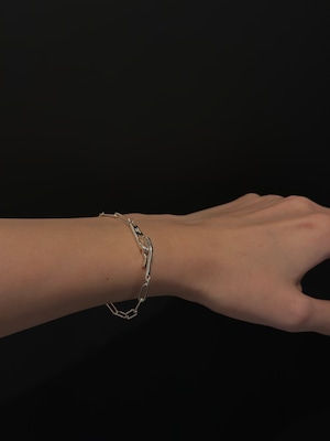 hook chain bracelet silver