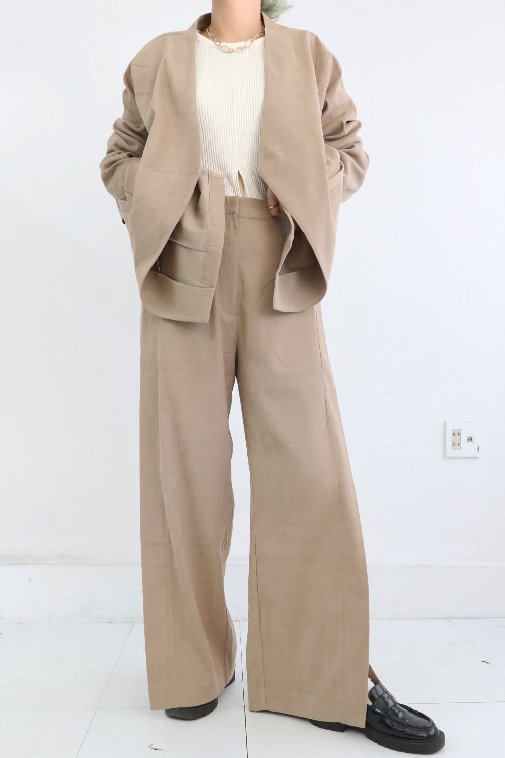 サイドスリットパンツ (5W34008K)