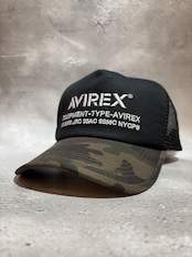AVIREX / アヴィレックス NUMBERING MESH CAP メッシュキャップ ブラック×カモ ビックサイズ