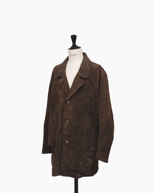 [Early90’s] "ARMANI JEANS" Cow Suede Car Coat (Made in Hungary)