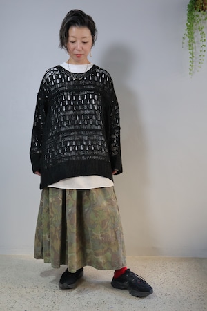 NEW!透かし編みニットBIGクルー【12509-344-30】2025AW