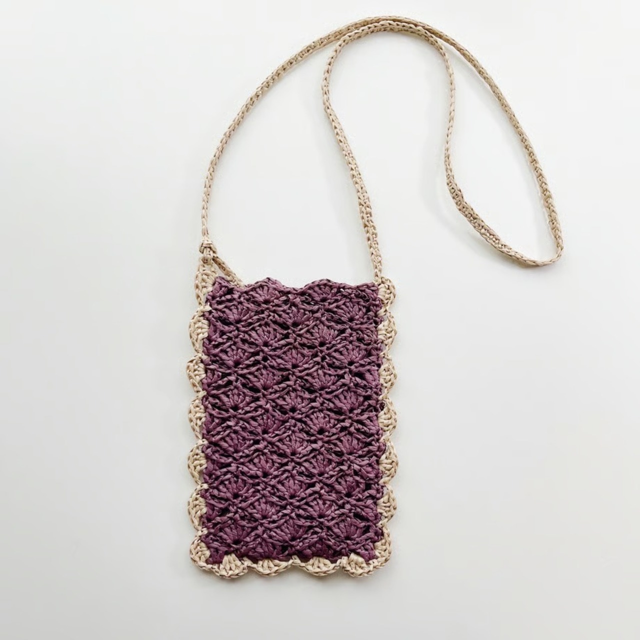 [Pattern] スカラップスマホバッグ