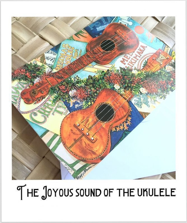 Hawaiian Holiday cards 2 SET "The joyous sound of the Ukulele