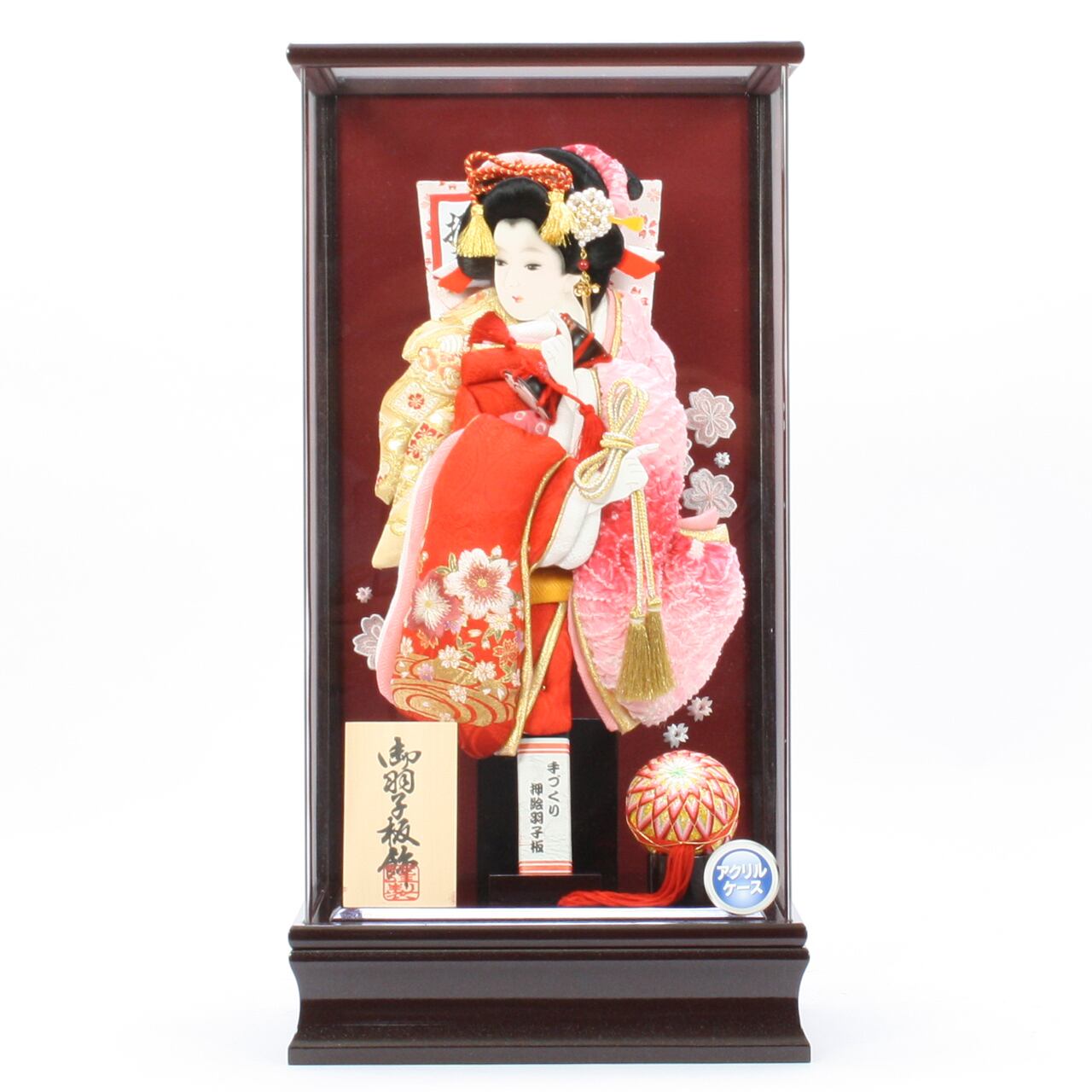 羽子板飾り 商品コード 0036 立体振袖 刺繡 有松絞 初正月 省スペース おしゃれ モダン コンパクト 江戸押絵羽子板 無病息災 邪気払い 無患子 人形の松屋