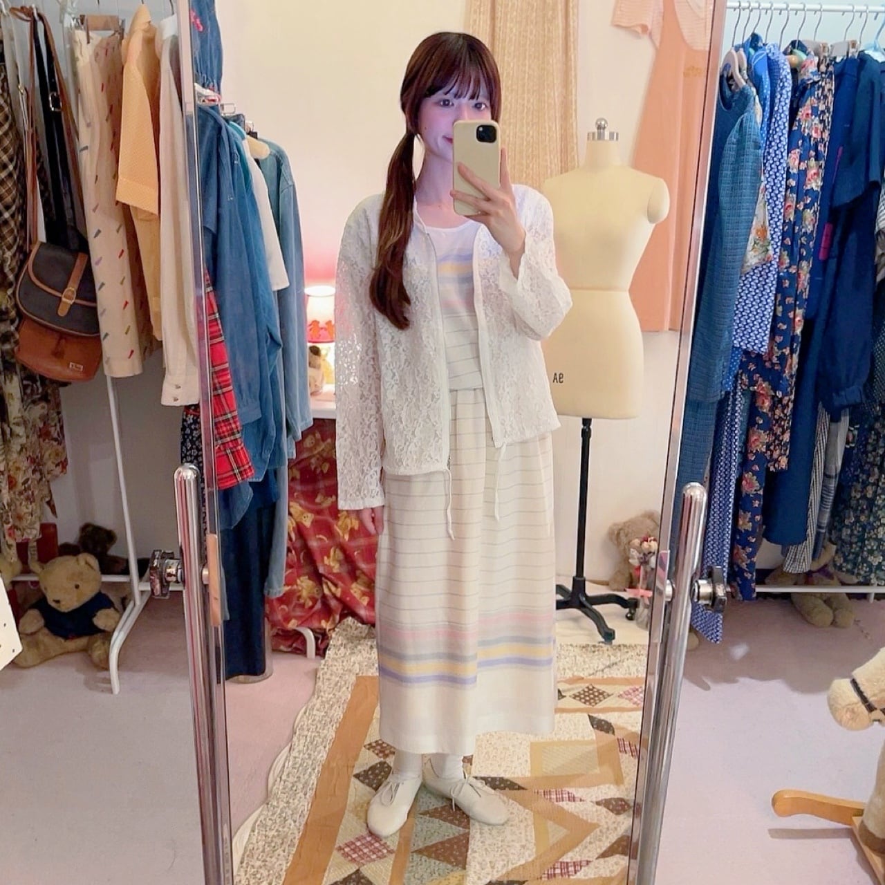 white flower lace hoodie