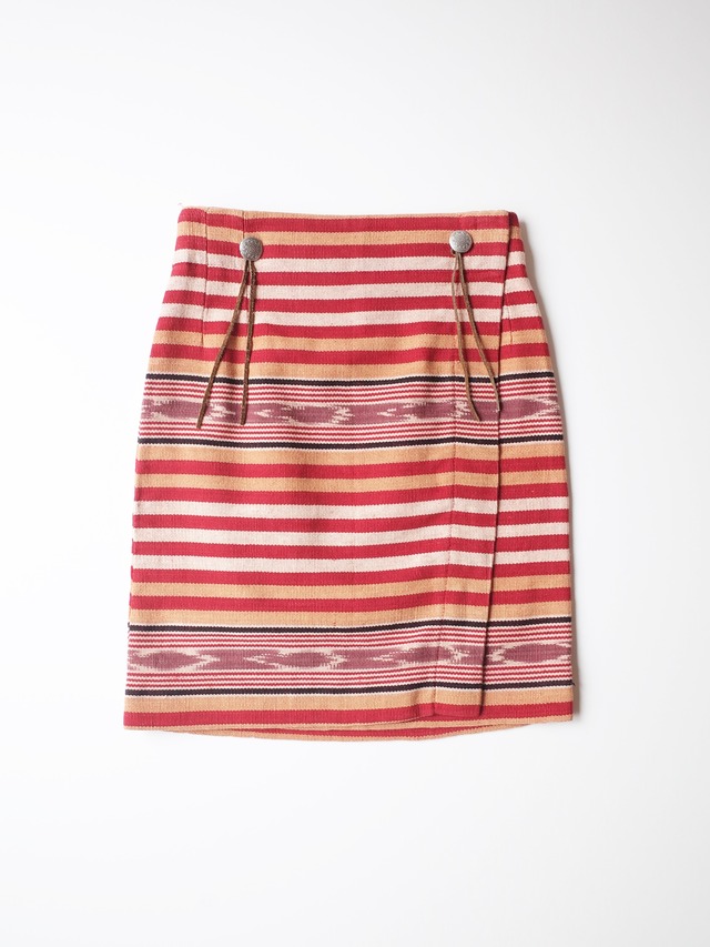80-90s USA native pattern wrap skirt