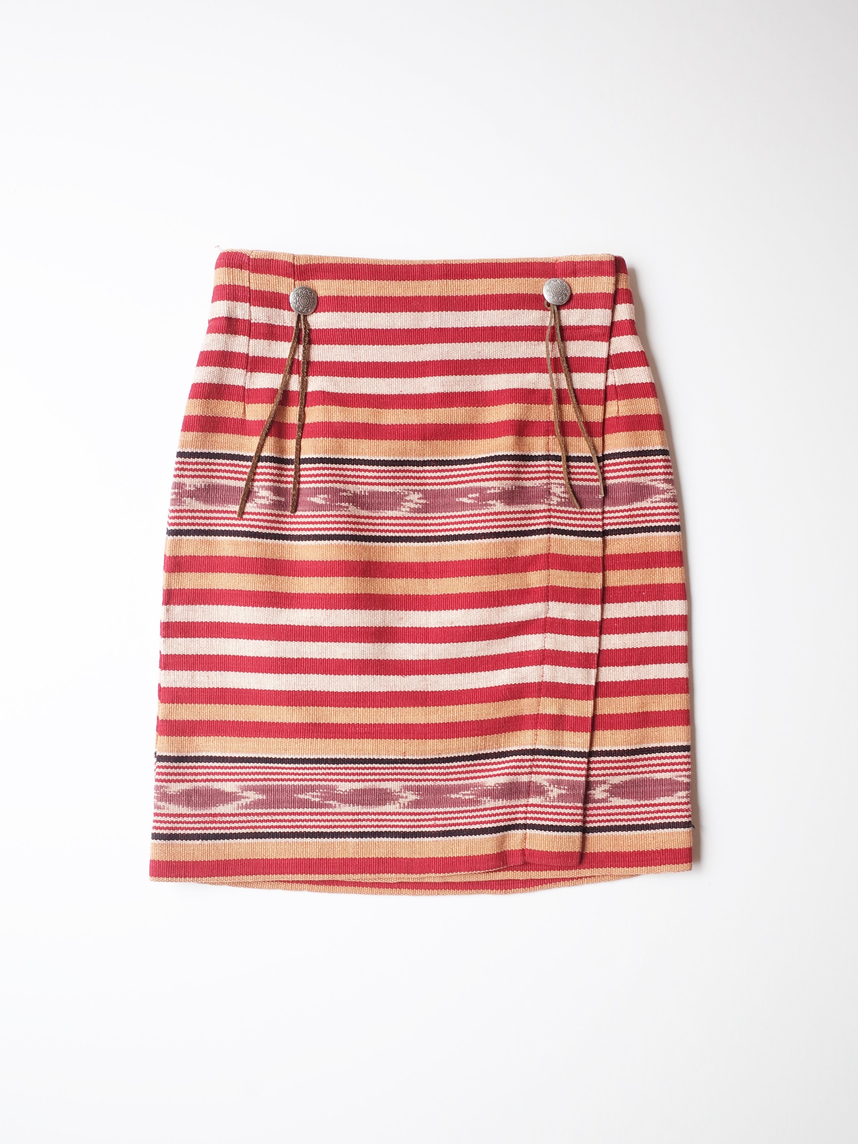 80-90s USA native pattern wrap skirt