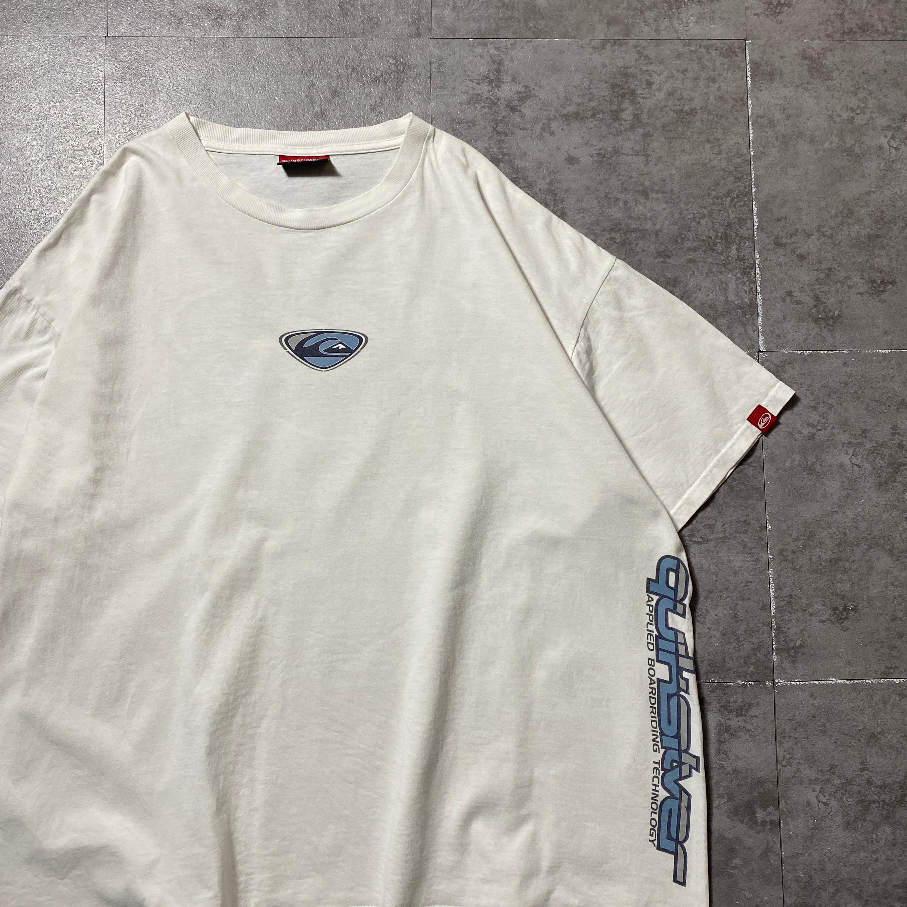 00's QUIKSILVER クイックシルバー 両面プリント メキシコ製 ホワイト