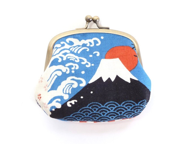 小さいサイズ 親子がま口 財布 和柄 富士山・だるま G028
