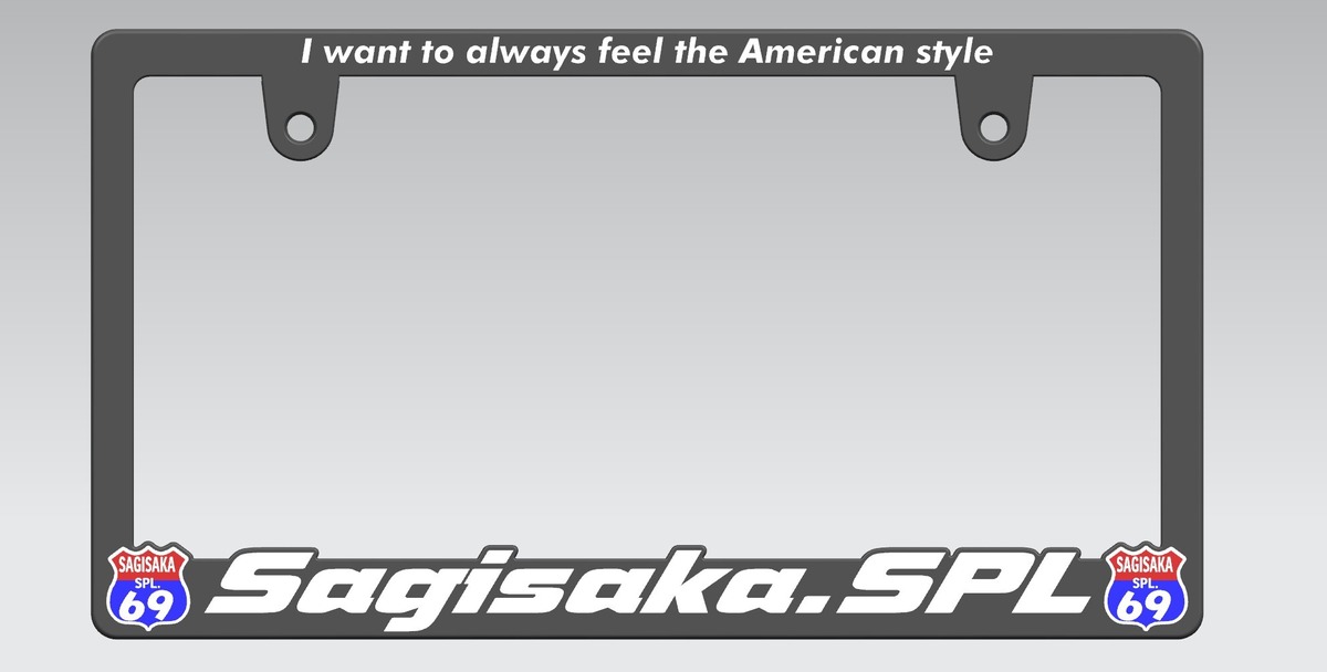 3D立体 オリジナルナンバーフレーム | SAGISAKA.SPL Official web shop