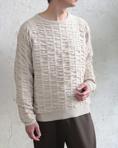 【TMDL】フクレジャガード モールニット セーター　(250945)
