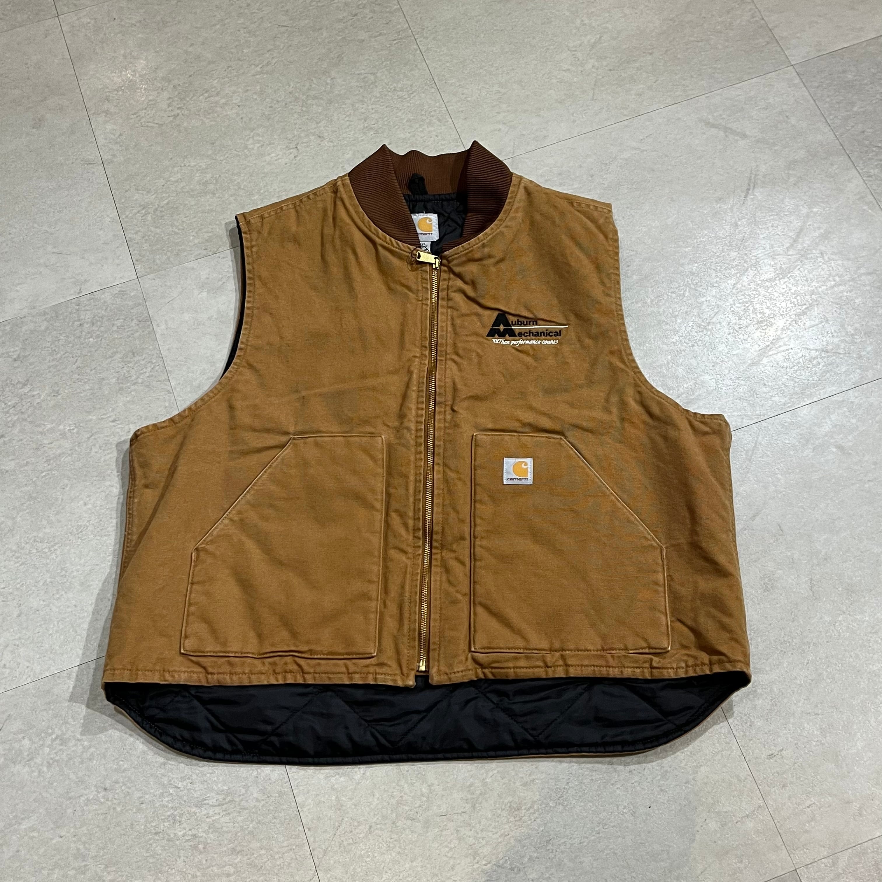 size:2XL【 carhartt 】カーハート ダックベスト キャメル色 古着 古着 ...