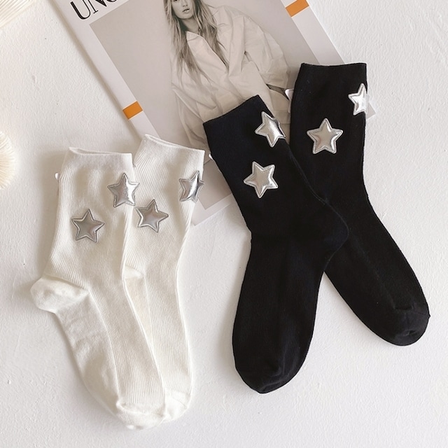 Star rib socks　M4128