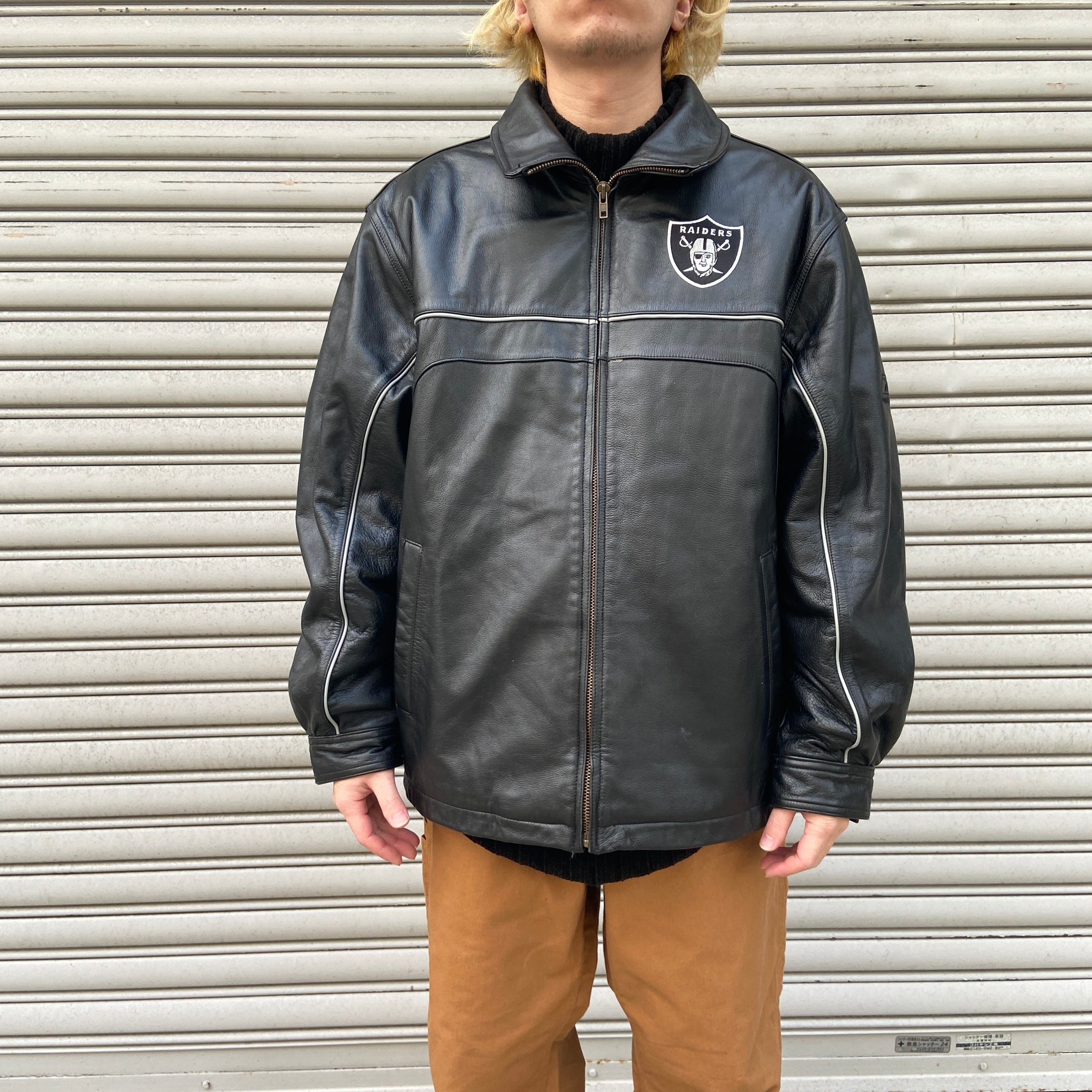 NFL RAIDERS Suede Leather Jacket スエード汚れはありますが雰囲気抜群1着