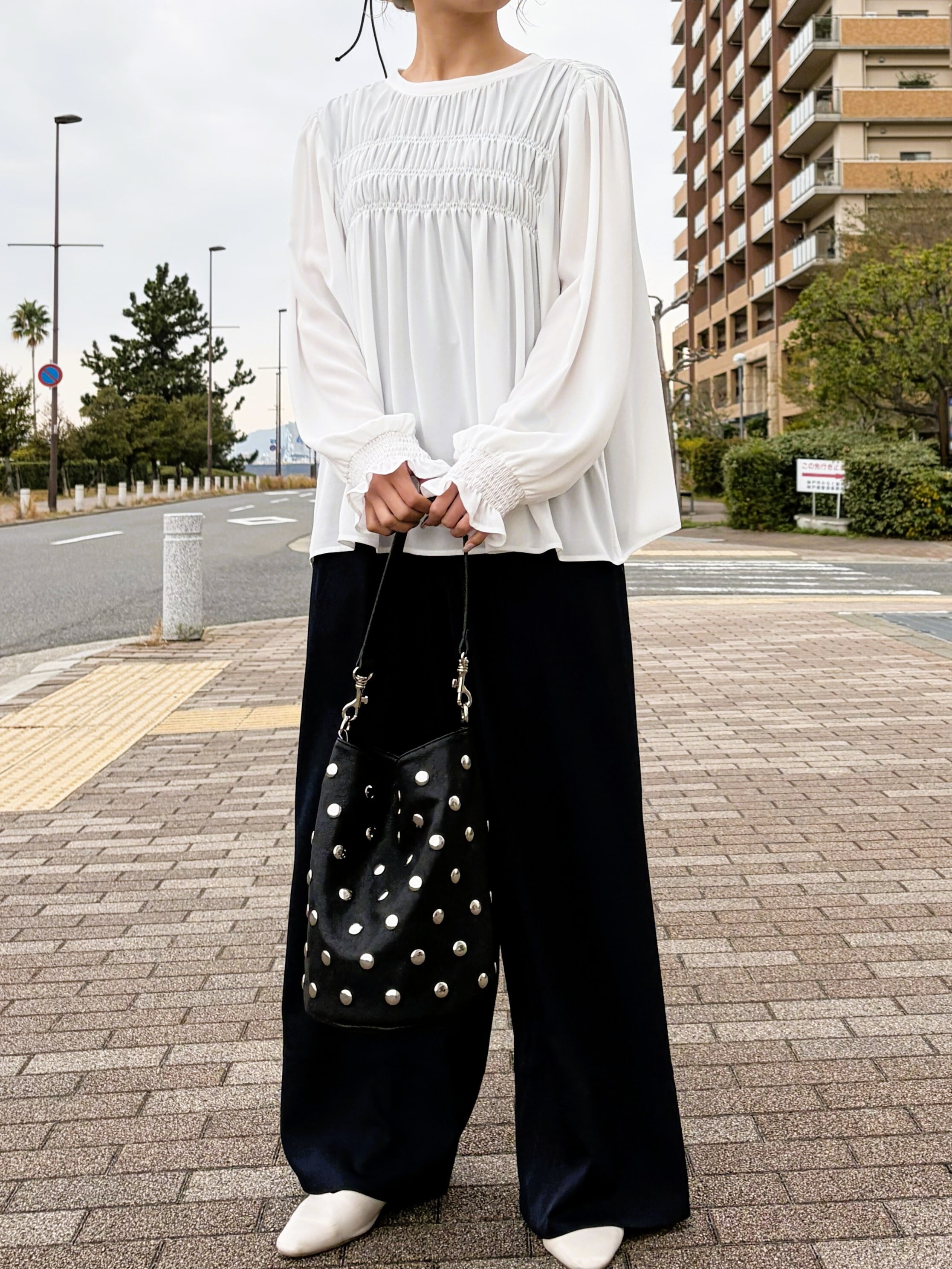 9286KT】シフォンシャーリングブラウス（9113-61023） | 9286 Fashion Lab