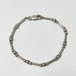 Vintage 925 Silver Round Beads & Tube Beads Bracele Made In Italy