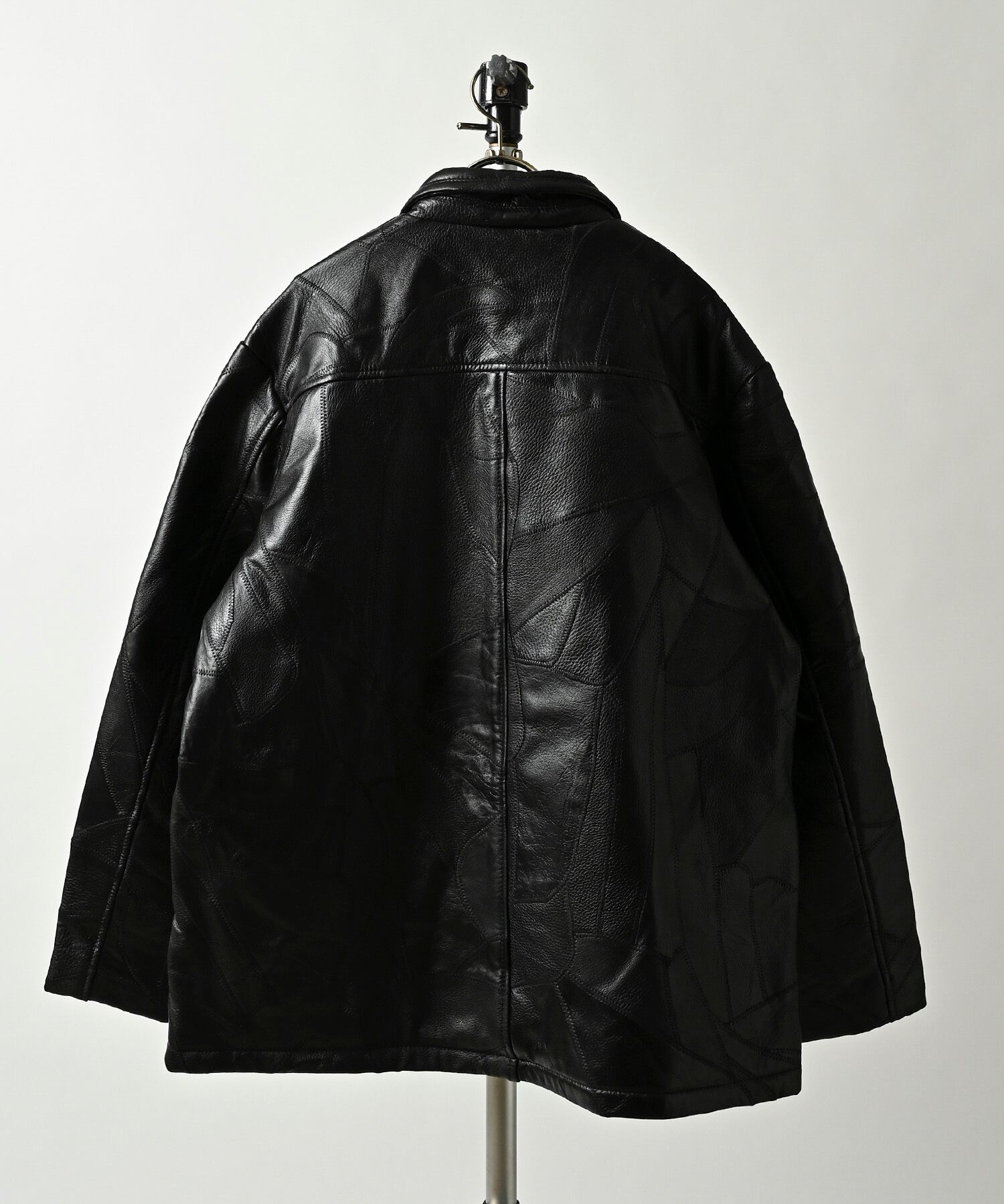 many men many mind patchwork car coat (BLK) M2423071 | DEPROID