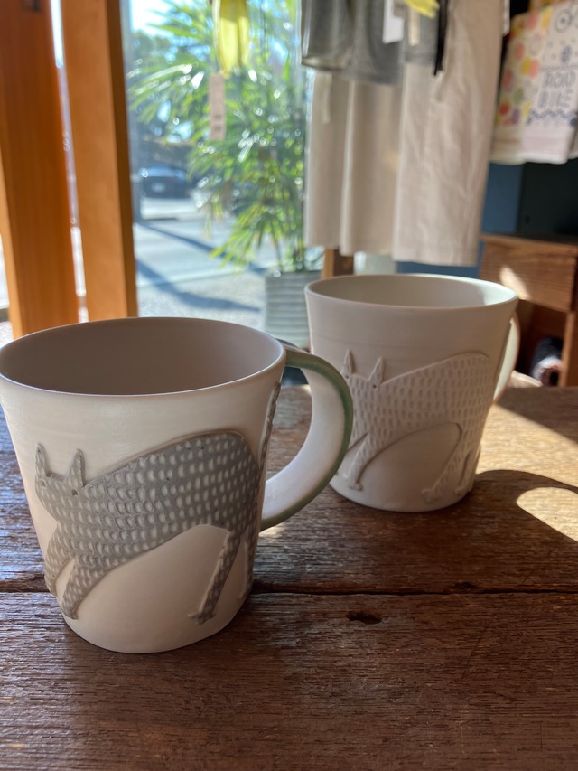 ねこ　マグカップ　atelier chie 砥部焼