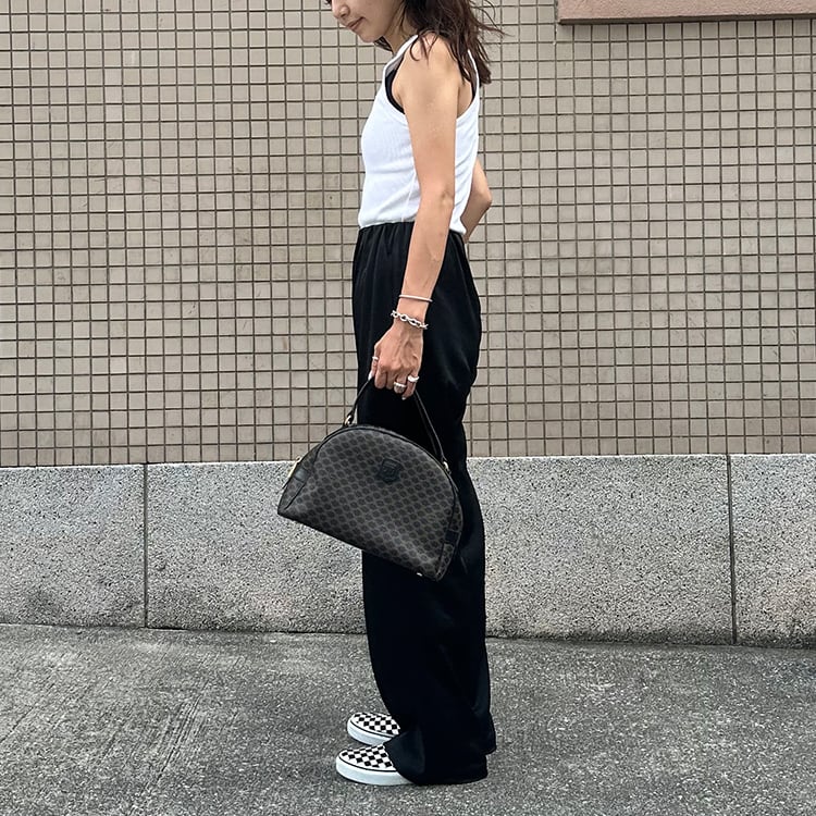 美品 CELINE マカダム柄 ハンドバッグ