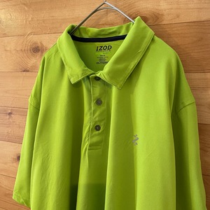 【IZOD】XXL ビッグサイズ ポロシャツ オーバーサイズ ポリエステル素材 ワンポイントロゴ アイゾット us古着 アメリカ古着