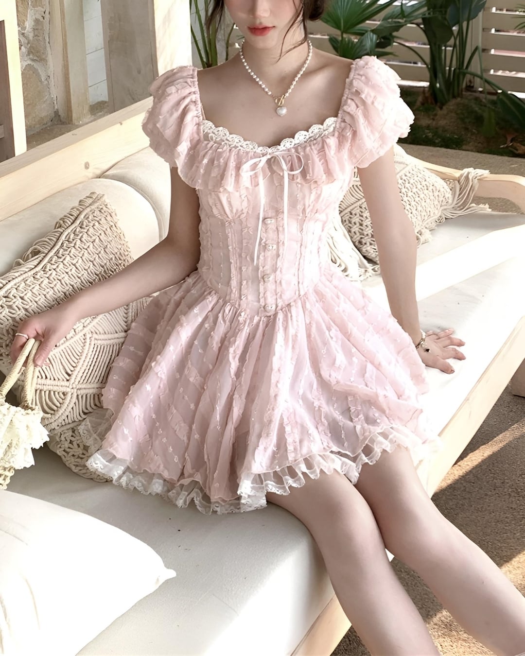 ピンクパフチュチュワンピース 2503012