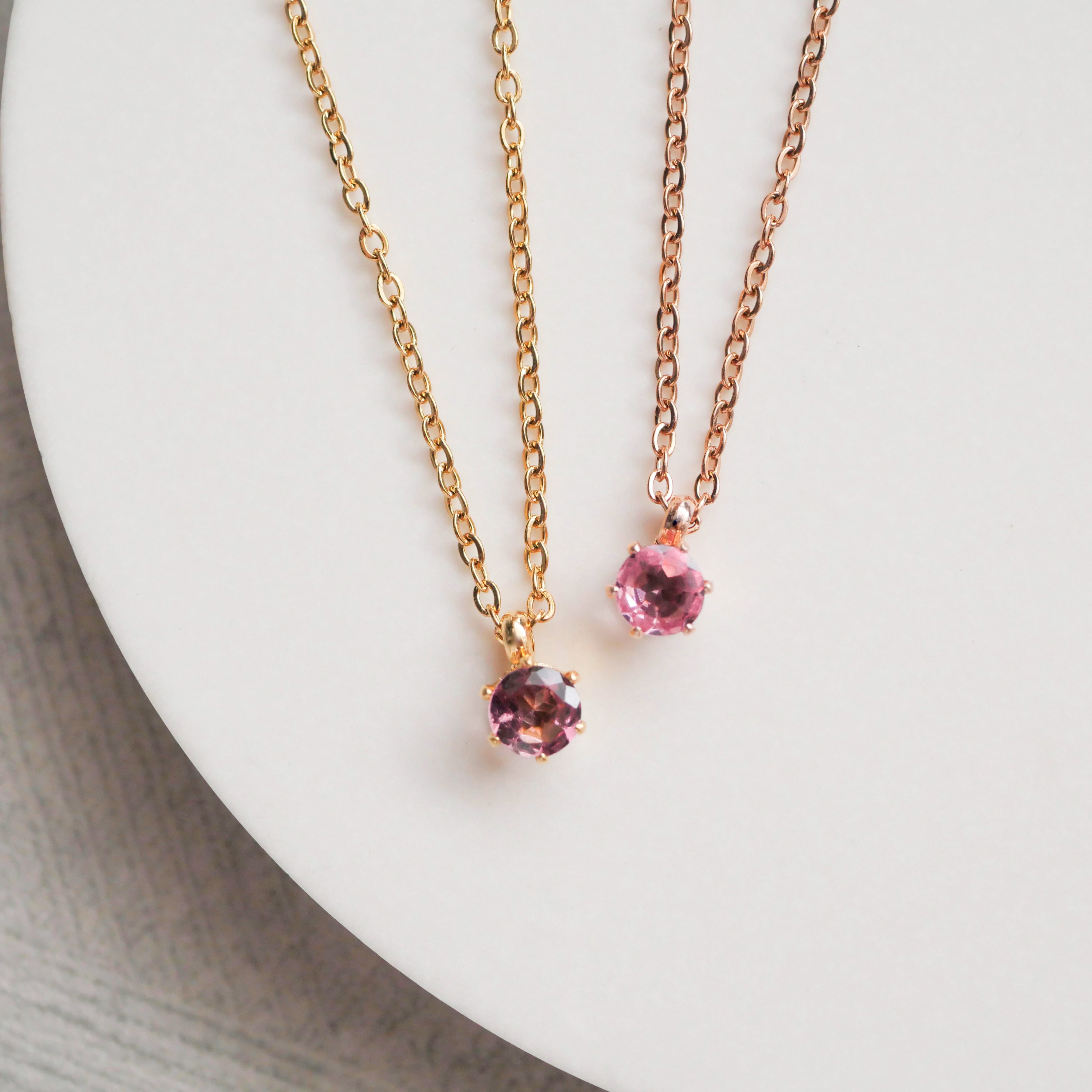 新品　破格　ピンクダイヤモンドとピンクトルマリンネックレス　K18 10月誕生石 楽天市場】10月誕生石ネックレス ピンクトルマリン 5×8mm 半貴石