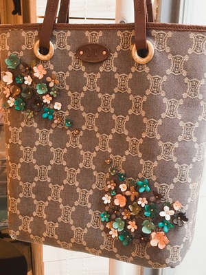 【立体本革パーツ】クローバーS　大穴タイプ2個セット(割ピン・ワッシャー付)