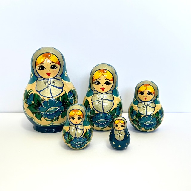 ロシア雑貨☆メゼーニ塗りクリスマス うまから オーナメント(5点 