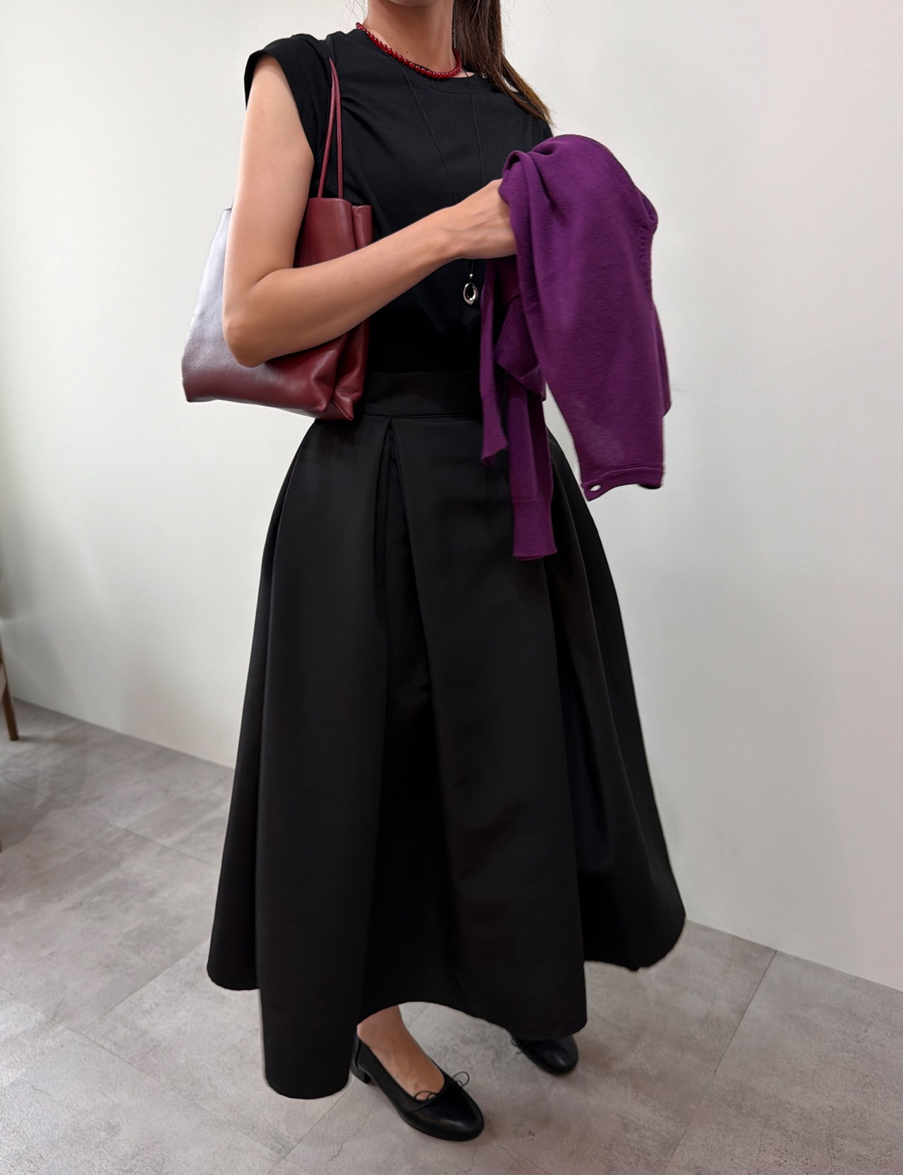 【新作5％OFF・3日間】Double Pleats Balloon Skirt_2colors
