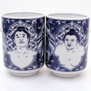 大相撲・若貴・若乃花・貴乃花・組湯呑茶碗・No.170306-10・梱包サイズ60