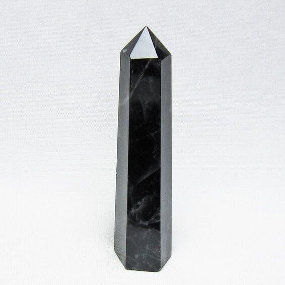 モリオン 六角柱 黒水晶 ポイント 置物 一点物 142-11231