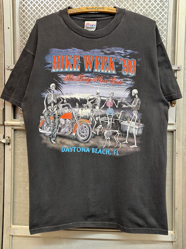 90s BIKE WEEK 98 / Hanes BEEFY-T fabric made in usa 画像