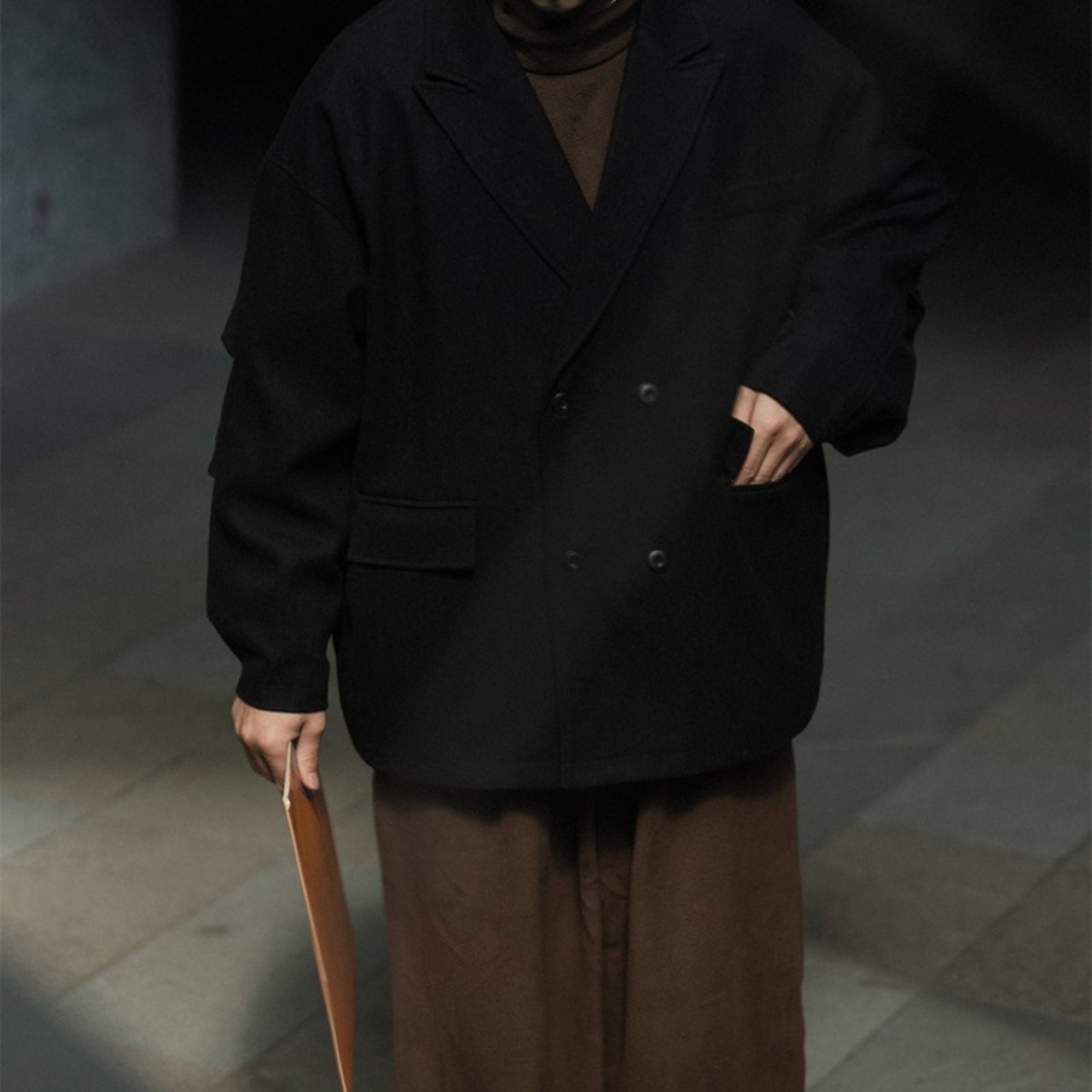 カジュアルハンサムダブルジャケットコート　976