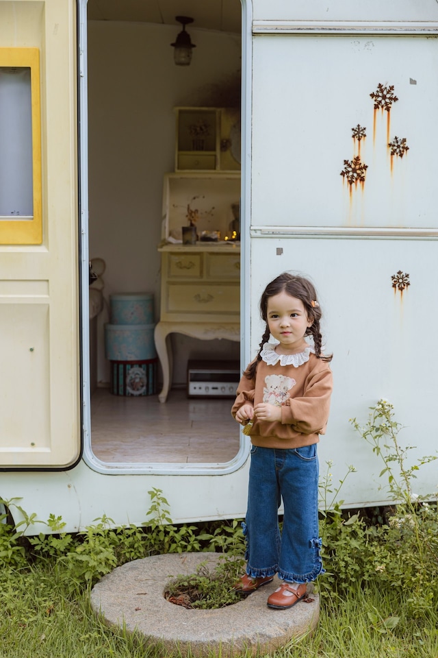 【即納】<flo>  Sua denim pants