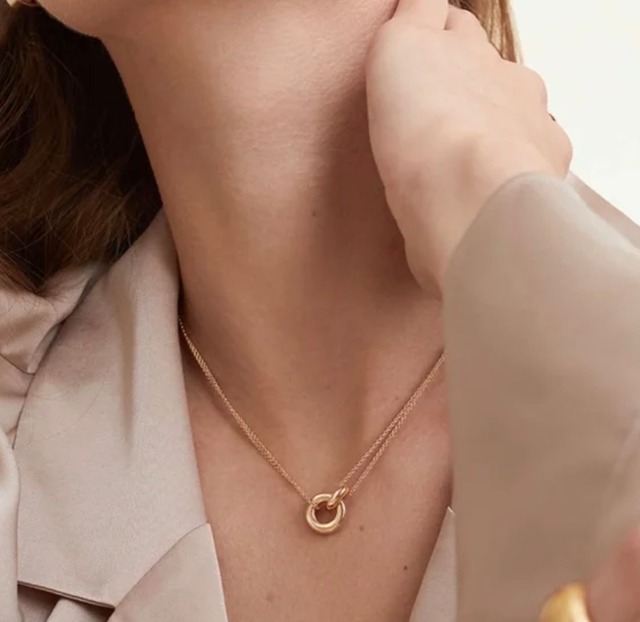 two ring necklace rise25mahalo