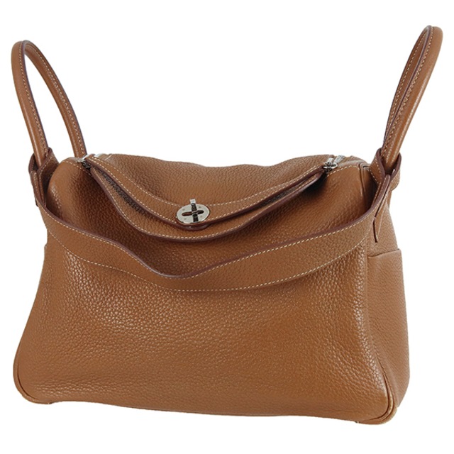 Used HERMES エルメス リンディ30 トリヨンクレマンス ゴールド ハンドバッグ ショルダーバッグ 中古