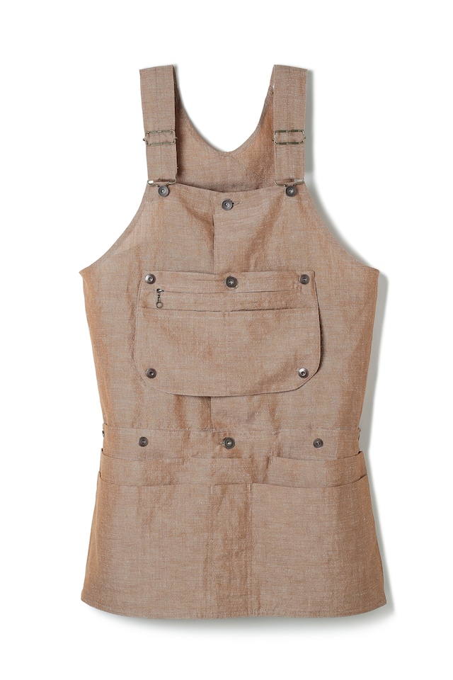 WEATHER CLOTH UTILITY VEST BROWN